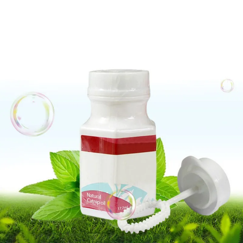 

17.7ml natural Catnip spray Menthol Flavor make the kitten excited Interactive Catnip Bubbles Toys bubble blaster for cats