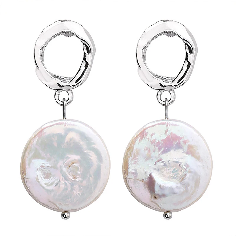 

Irregularity Baroque Fashion Freshwater Pearl Drop Earrings Simple Earrings For Women Feminine Fine Jewelry