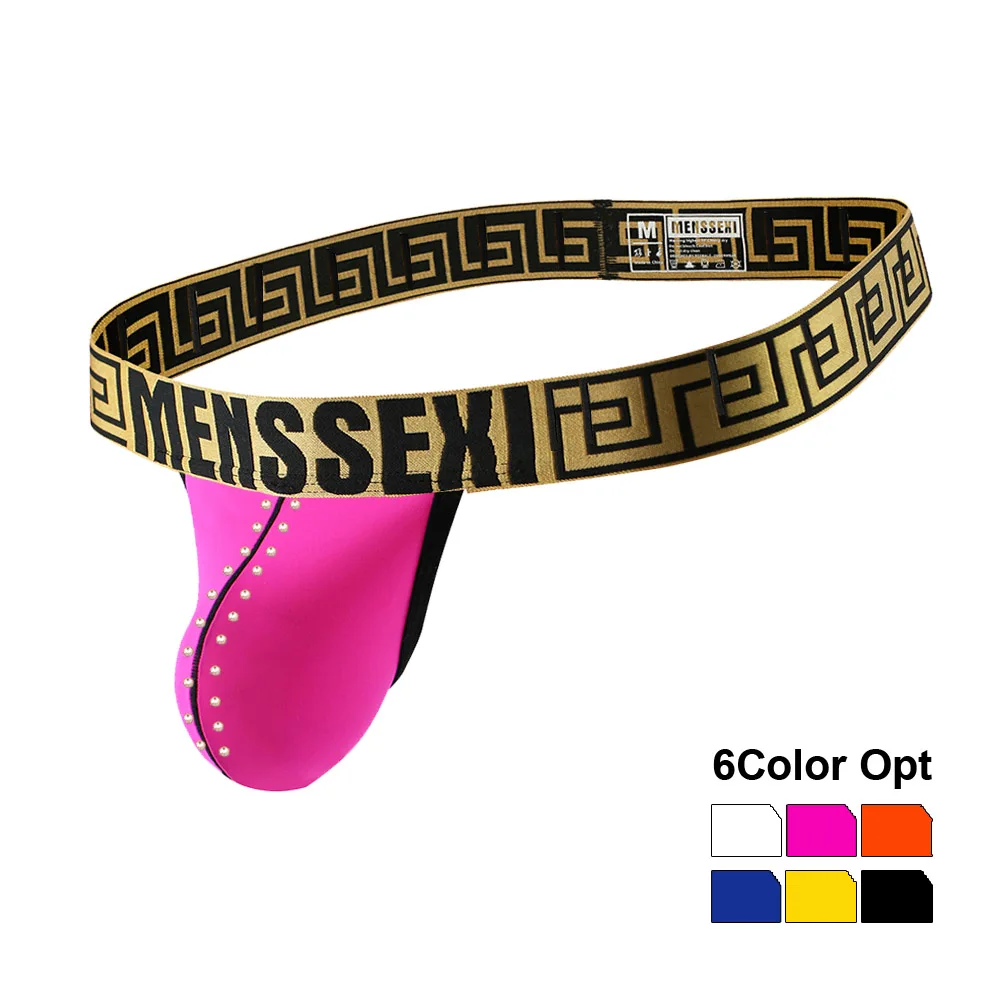 

Mens Underwear Pouch Boxer Briefs Jockstrap Thongs G Strings Erotic Tanga Underpants Exposed Buttock Backless Shorts Beads Dfer