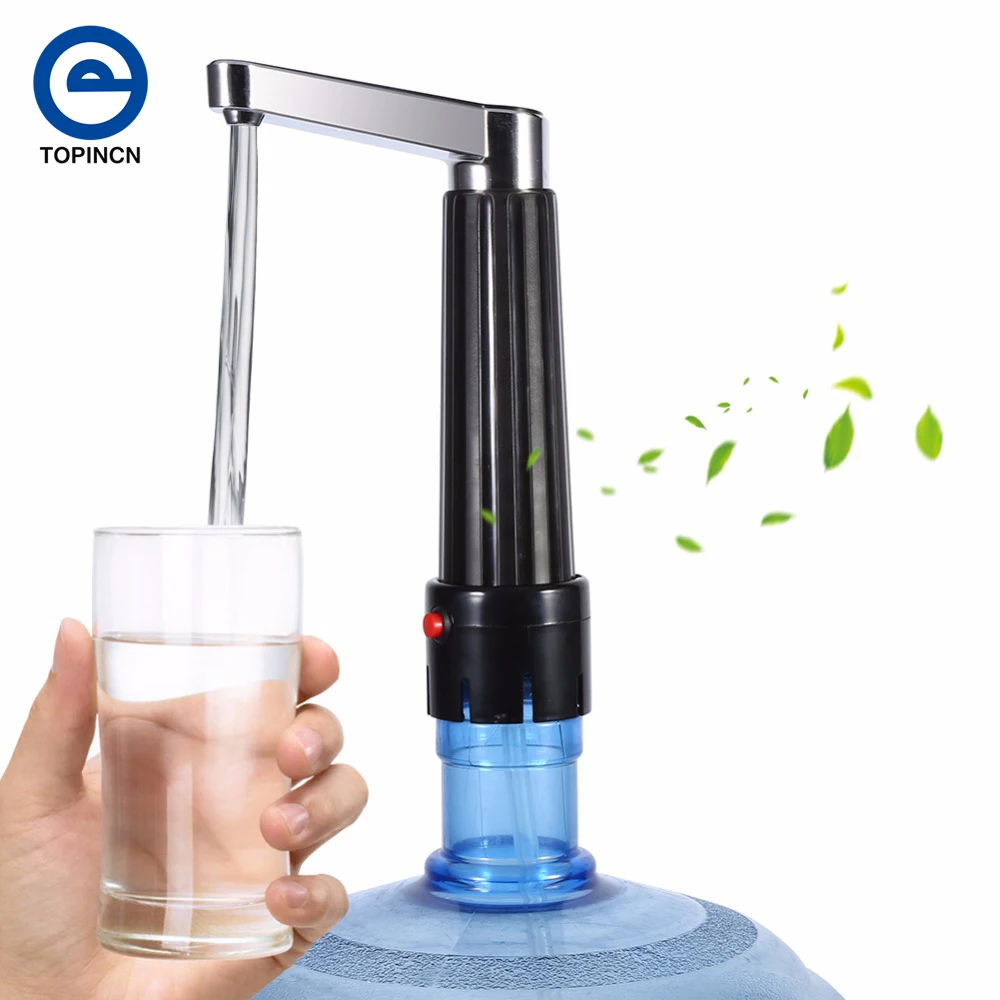 Portable Electric Drinking Water Bottle Pump And Power Adapter Transparent Hose Dispenser Suction Unit Kitchen Drinkware