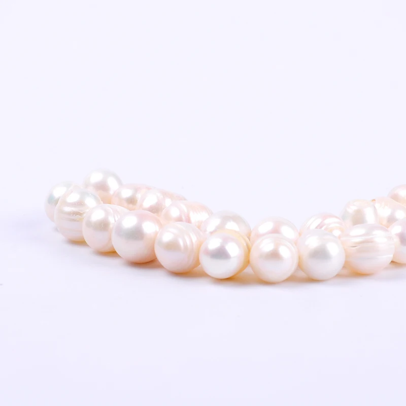 1pack/lot 9-10mm A quality Thread punch Natural freshwater Pearl Loose Beads DIY for Jewelry bracelet necklace