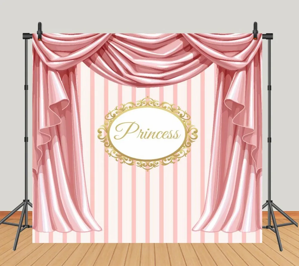 

Sensfun baby shower photo background pink curtain photography backdrop pink and gold photo backdrop