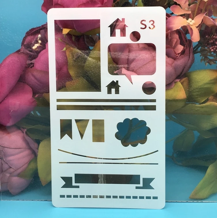 A6 Геометрия флаг S3 DIY Craft наслоения Трафареты настенная живопись штампованная для скрапбукинга тиснильный альбом Бумага карты шаблон