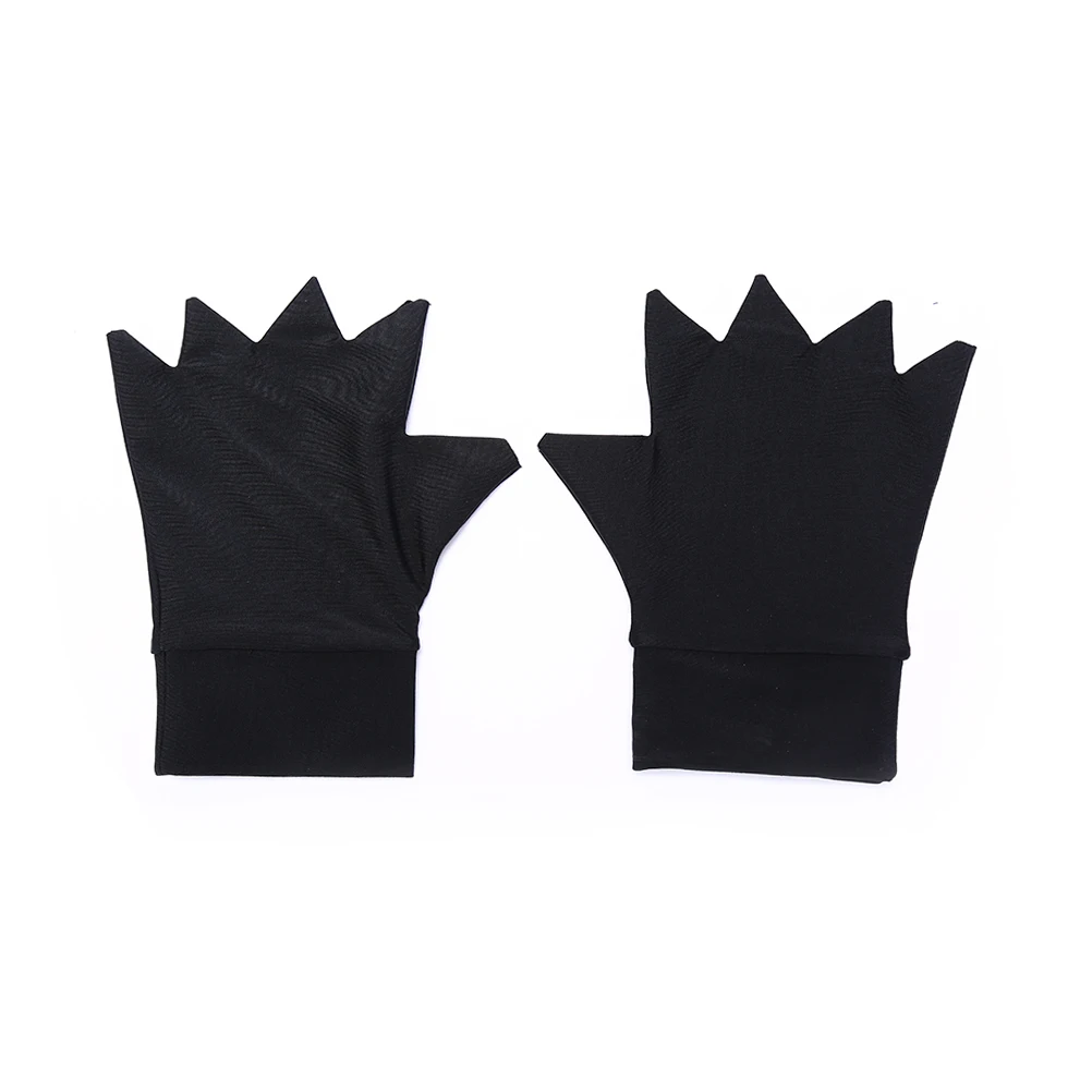 1 пара черных магнитных терапевтических перчаток без пальцев избавление от боли при артрите подтяжки
