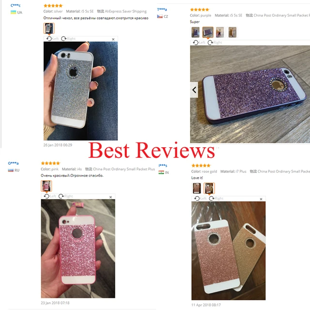KISSCASE Glitter Bling Diamond Back Case For iPhone 4S 5 5S SE Luxury Phone Case For iPhone 7 Plus iPhone 6 6S Plus 6 6 S Cases