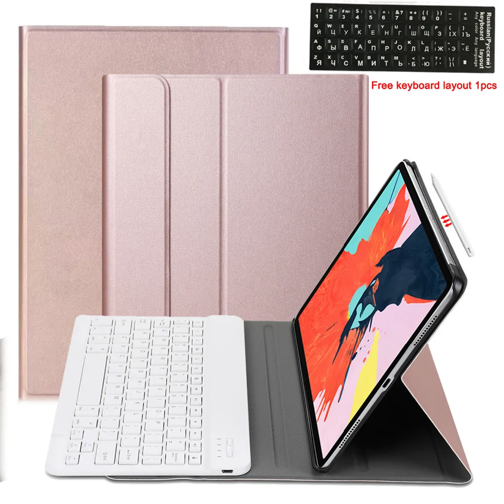 

Keyboard Case for iPad Pro 11 2018 A1980 A2013,Support Apple Pencil Wireless Charging,Magnetically Detachable Bluetooth Keyboard