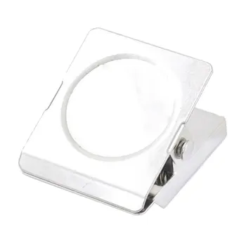 

5X Silver Tone Spring Loaded Memo Ticket Magnetic Fridge Wall Clip