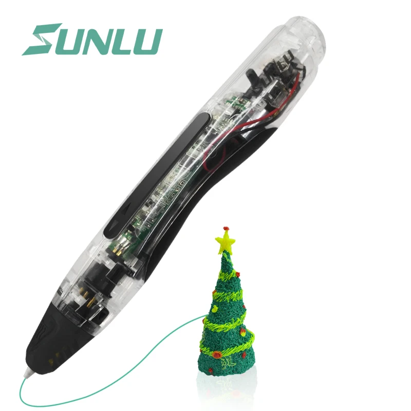 Бесплатная доставка SUNLU SL-400A Новое поступление 3d Ручка с множеством оттенков с usb-кабелем для передачи данных для поддержки power bank для