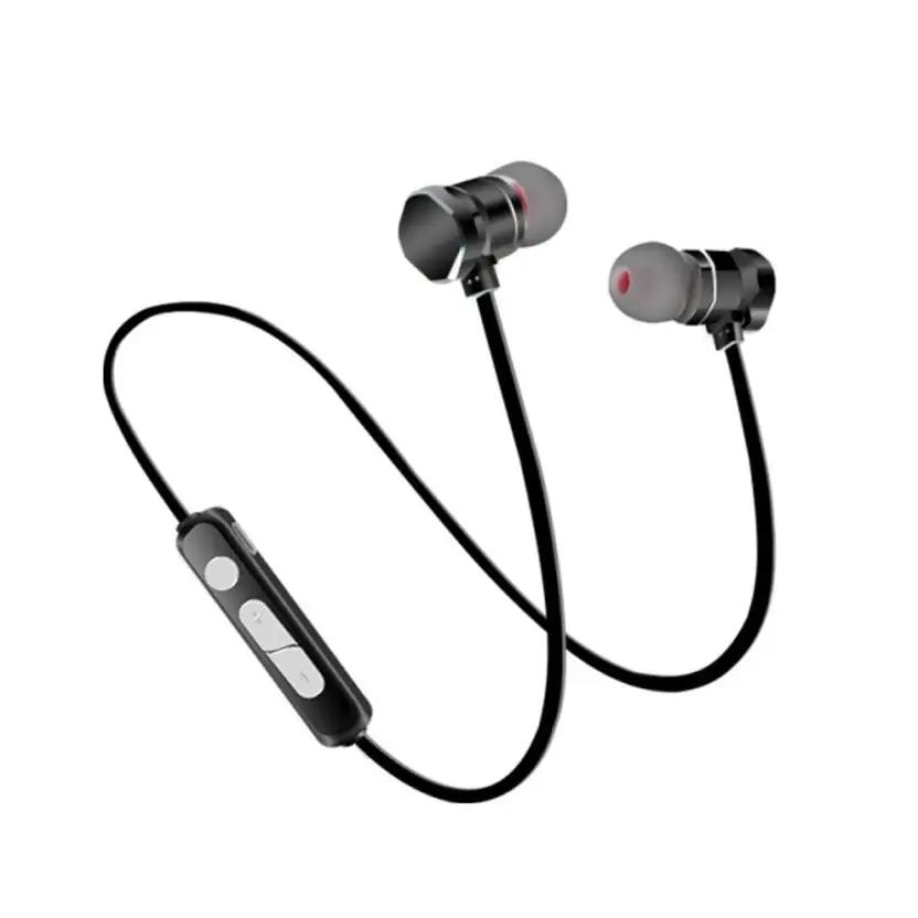 Black HIPERDEAL бас Bluetooth наушники беспроводные наушники с микрофоном магнитные в ухо Bluetooth наушники гарнитура для телефона Спорт# M - Цвет: Black