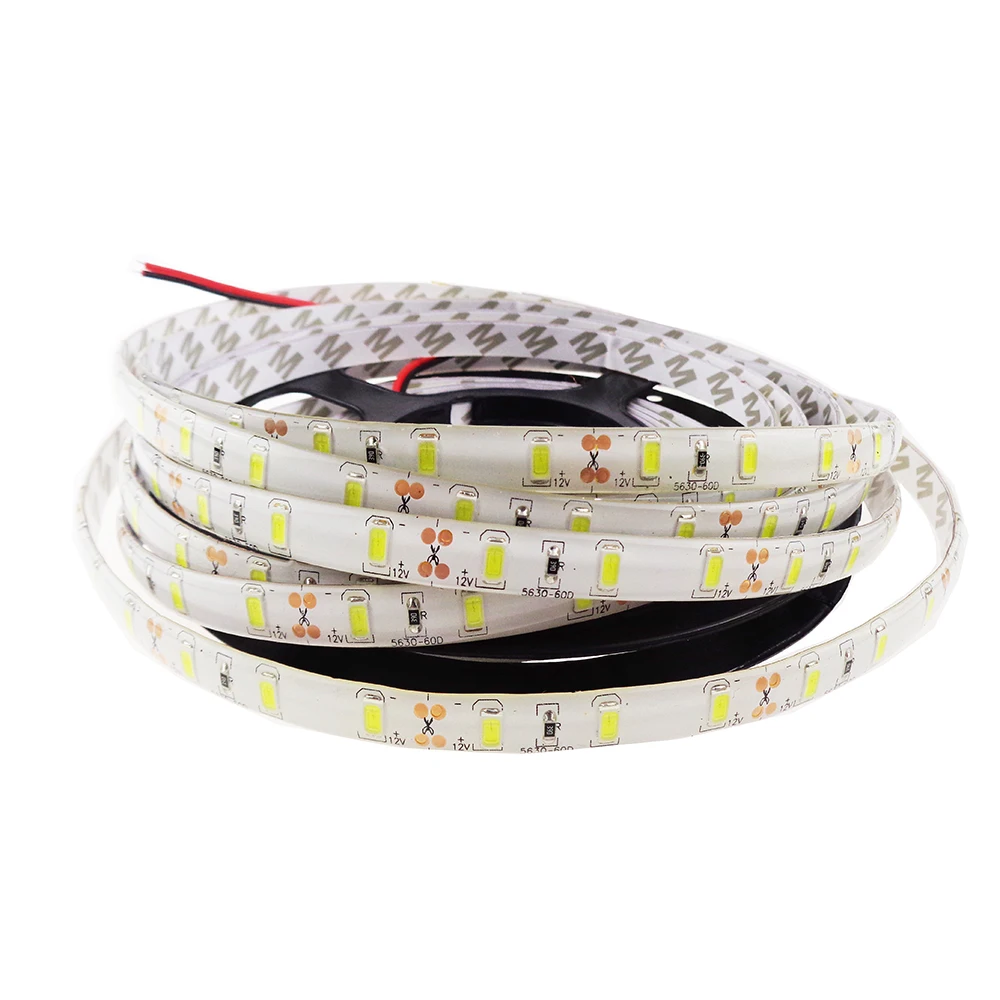 #cheap 5630 5730 Led strip SMD chip 60leds meter waterproof fleixble DC12V 5M 300led Red Green Blue Warm White Home Car decor JL