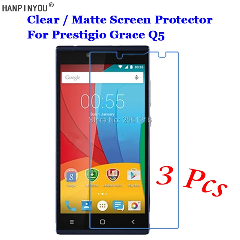 3 шт./лот для Prestigio Grace Q5 5 0 дюйма HD Прозрачная/Антибликовая матовая защитная пленка