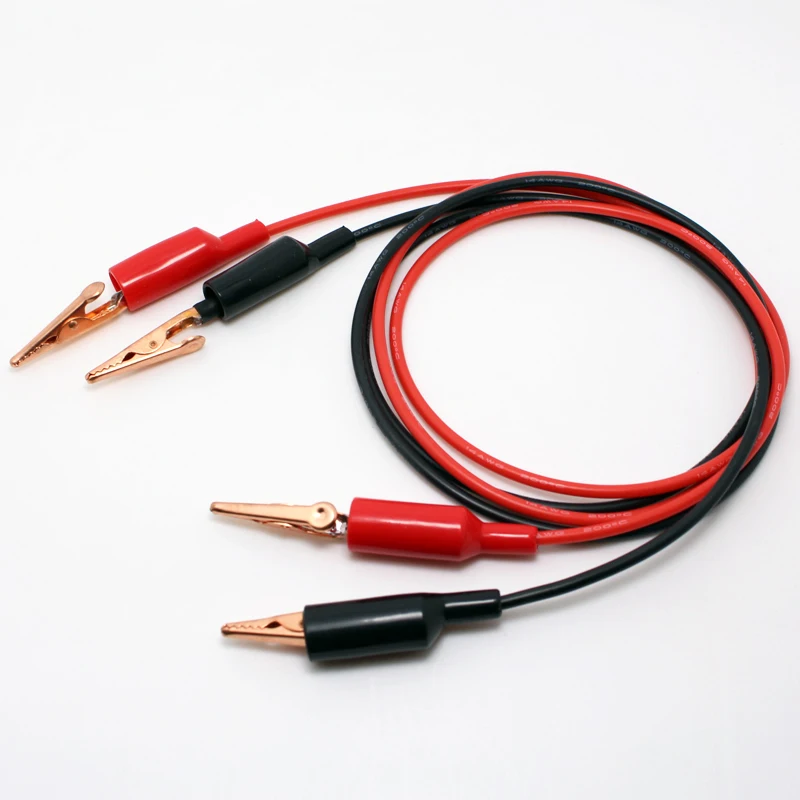 

TL337 2.0 square power supplier super soft silicone manostat alligator clip output line 2pcs 1M length 14 awg 32a