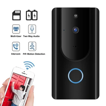 

HD 720P Ring Doorbell Camera Doorbell Camera Wireless WiFi Video Two Way Audio APP Control Battery Camera PIR motion Detection