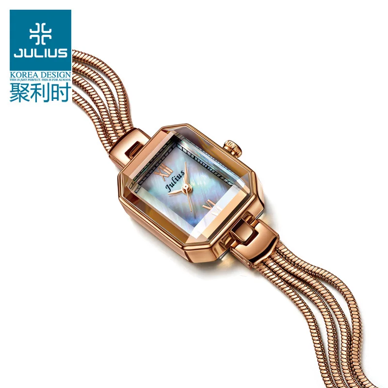 Koop Top julius dame vrouw polshorloge japan quartz mode uur jurk armband shell snake ketting kwasten school meisje gift ja 716