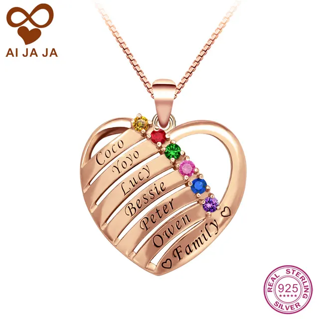 AIJAJA 925 Sterling Silver Heart Shape 