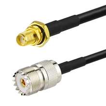 Superbat UHF SO239 SMA Jack Кабельный разъем с уплотнением с уплотнительным кольцом адаптера косичка Coaixal кабель RG58 длиной 1 м для Беспроводной антенна