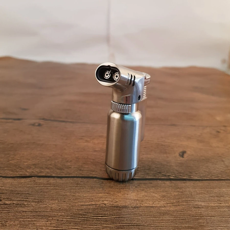 

YINGTOUMAN Mini Creative Butane Lighter Double Hole Gas Lighter Gas Torch Flame Gun Outdoor Stove Accessory WITHOUT GAS