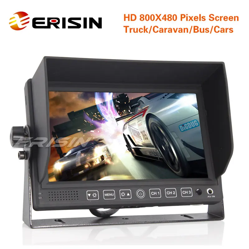 Erisin ES313 7 &quotцветной монитор 12V LCD HD 24V 4Pin CCD камера заднего хода для