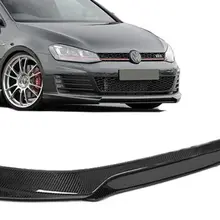 Настоящее углеродное волокно передний спойлер для Volkswagen VW GOLF 7 VII MK7 GTI бампер 2014UP V042