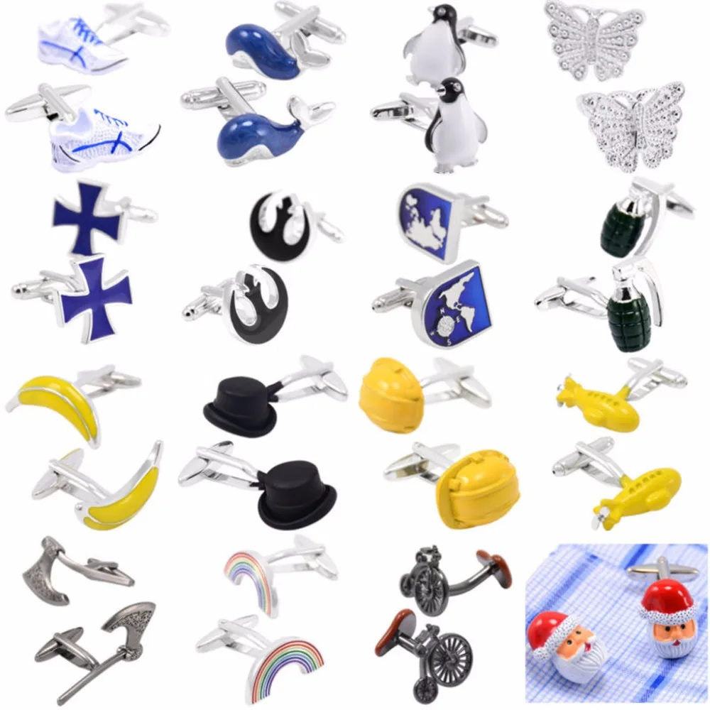 

18 Styles Novelty Fashion Cufflinks for Mens Shirt Cuff buttons High Quality Brand Enamel Cuff links SAVOYSHI Jewelry