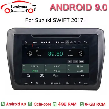 

9inch two din android 9.0 car dvd player for suzuki swift 2016 2017 with gps navigation built in wifi mirror link car stereo