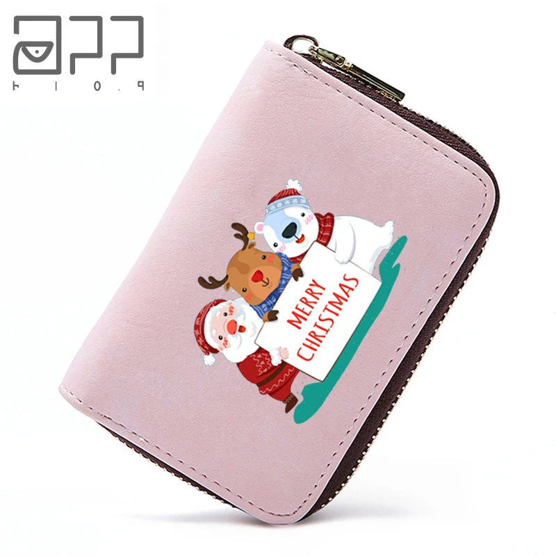 

APP BLOGWomen Merry Christmas Card Holder Women Zipper Credit ID Cards Bag Case Extendable Small Cute Wallet Coin Purse 2018 N
