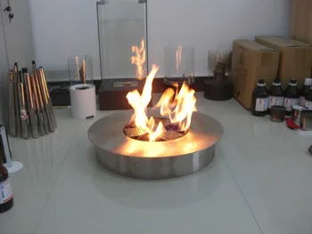 

Inno living fire 8 liter round round ethanol fireplace outside
