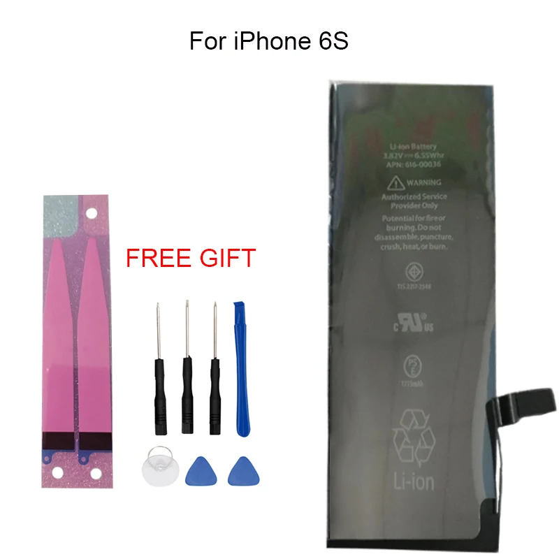 

1 Piece Brand New AAAAA Quality Phone Battery for iPhone 6S High Real CapacityZero Cycle Free Tool Sticker Kit