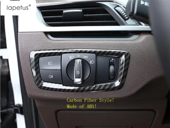 

Lapetus Accessories For BMW X1 F48 2016 - 2020 Front Head Lights Headlamp Switches Button Molding Cover Kit Trim / ABS