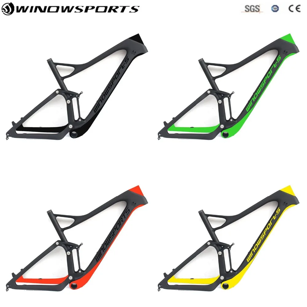 29er Full Suspension Mountain Bike Frame 142*12 Thru Axle disc brake Mountain frame suspension