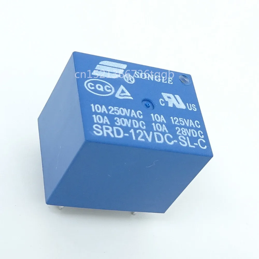 

5PCS original power relay SRD-5V 9V 12V 24VDC-SL-A -SL-C/A 4 feet 5 feet 10A one open and one closed
