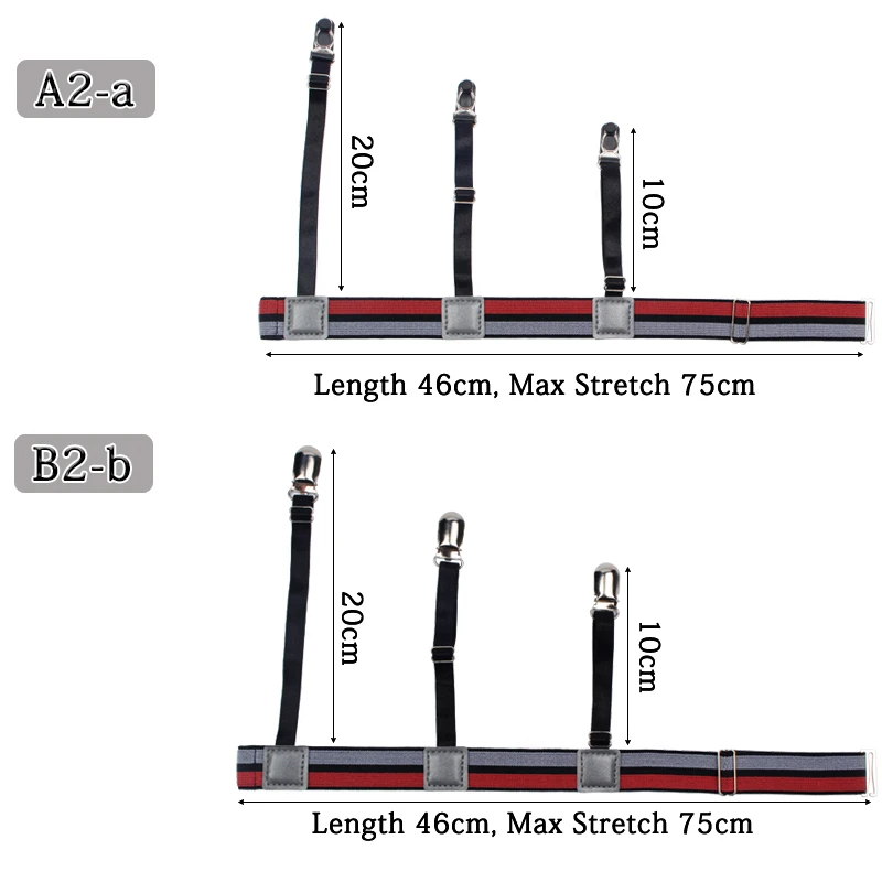 Мужская рубашка подтяжки Расчалки для держателя рубашки подвязки цвета красный, серый полосатый эластичные регулируемые мужские на ногу ремень Бизнес A2a