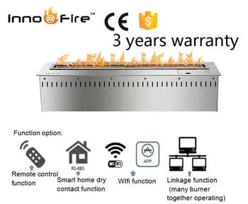 

80cm L silver or black intelligent remote control bio ethanol fireplace
