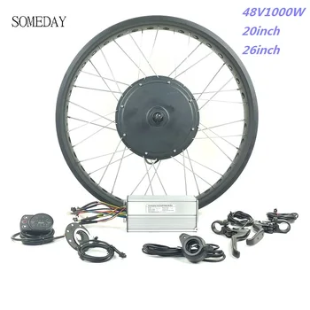 

48V 1000W fat ebike snow ebike electric bicycle conversion kit 20inch 26inch wheel rear rotate hub motor LED900S display