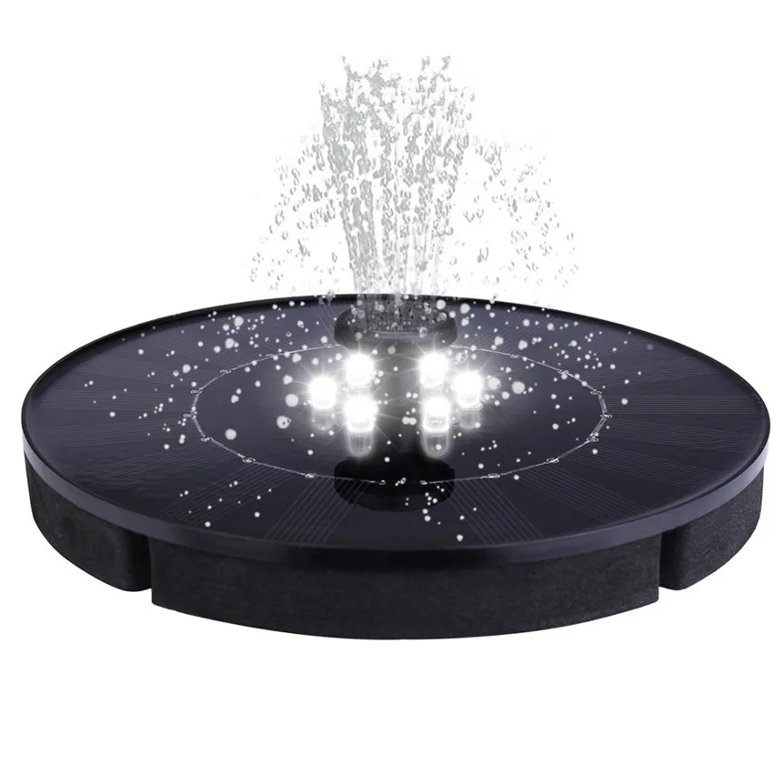 

Solar Powered Water Pump Black Round Floating Pump Water Fountain Pump For Pool Garden Pond Watering Submersible Pumps 0529#