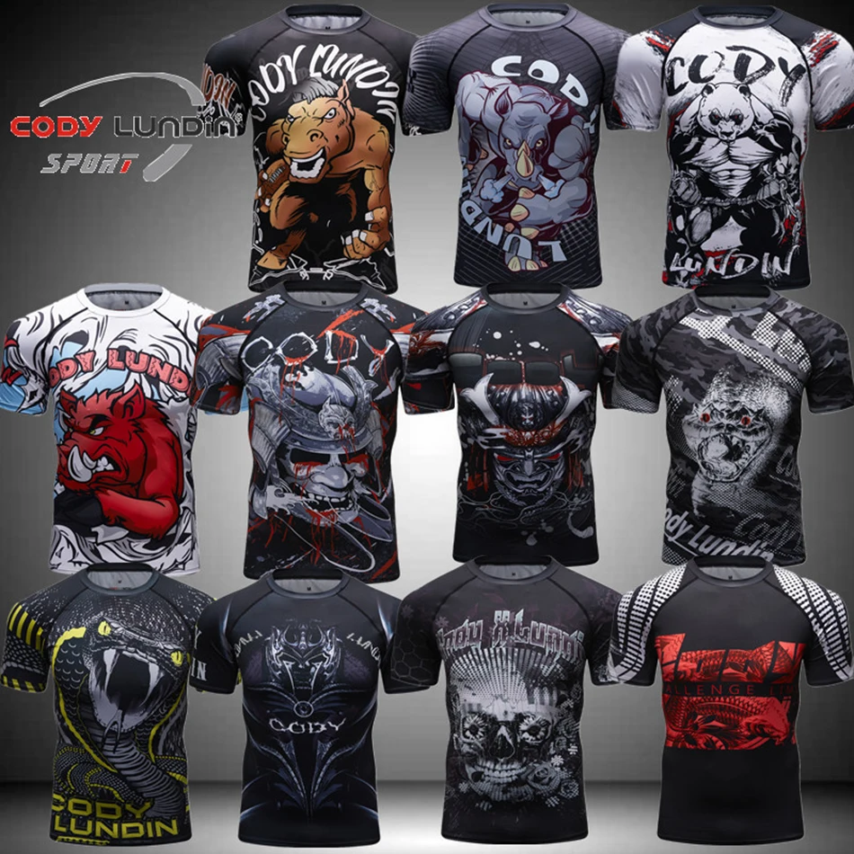 Comprar Rashguard Mma Boxing camisetas hombres BJJ Muay Thai Mma 3D impreso mono camisetas para kickboxing Boxe transpirable Boxing Jerseys