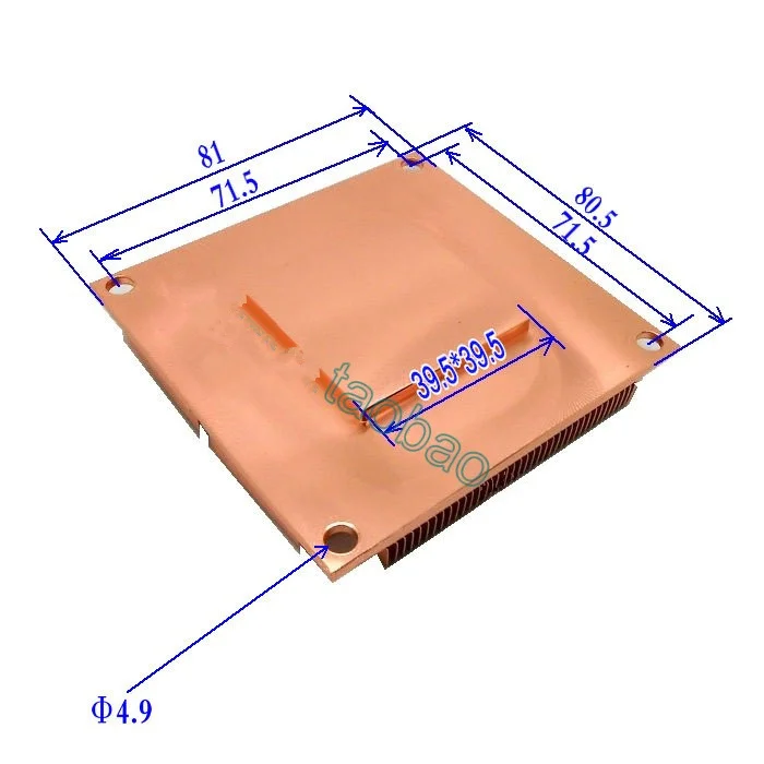 Радиатор из чистой меди медный блок 81*80 5*12 мм радиатор|copper radiator|copper heat sinkcopper block |