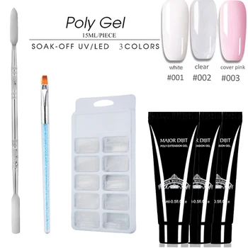 

Nail Art Kit Nail Extension Gel UV LED Soak-off Lacquer Brush Nails Tips File Set SK88
