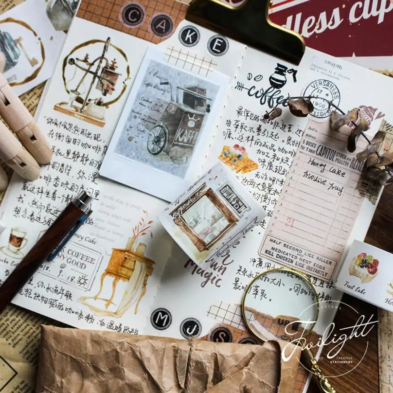 Винтажная Кофейня для отдыха лента декорации Washi DIY планировщик дневник