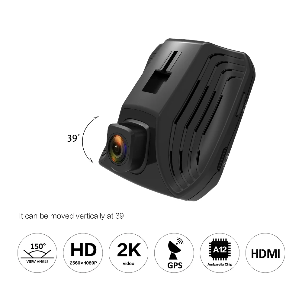 Azdome DAB211 Ambarella A12A55 Автомобильный dvr камера 1440x2560 P супер HD видео регистраторы ночное