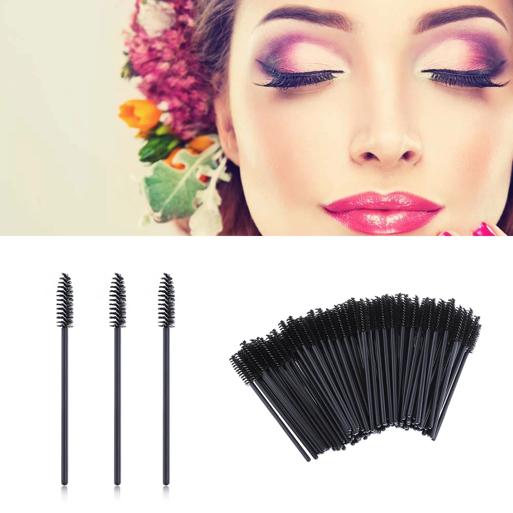 100Pcs/lot Disposable Spiral Eyelashes Brush Eyebrow Brush Cosmetic