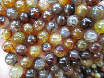 

high quality 6-16mm Natural Agate Gemstone Round Ball Amber yellow Agate Jewelry Necklace beads