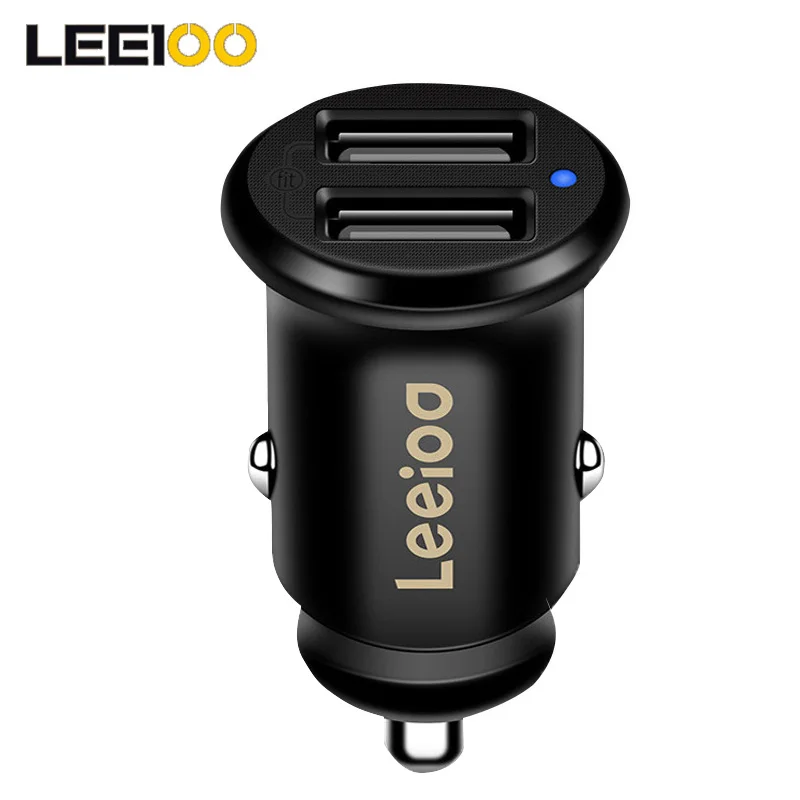 

Leeioo Dual Usb Car Charger 4.8A Car Cigarette Lighter Universal USB Car-Charger with Blue Led Light For iphone Sumsung Xiaomi