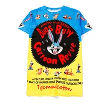 Лето стиль Харадзюку женские футболки свободные Круглый воротник длинный участок с коротким рукавом Дамы футболка кролик Женская одежда