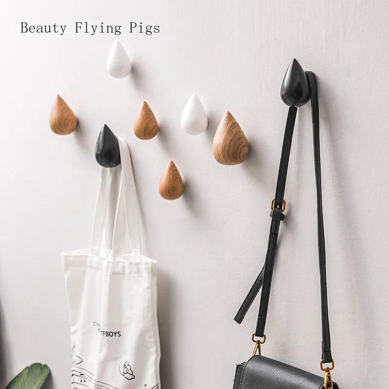 

nordic room decor Water droplets raindrop hook up Wall mount Wall coat hook Clothing store wall clothes hanger
