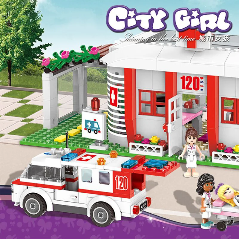 

New XB12009 Girls Series The Campus Medical Room Set Building Blocks Bricks Compatible Legoing Girls Toys Kids Chirstmas Gifts