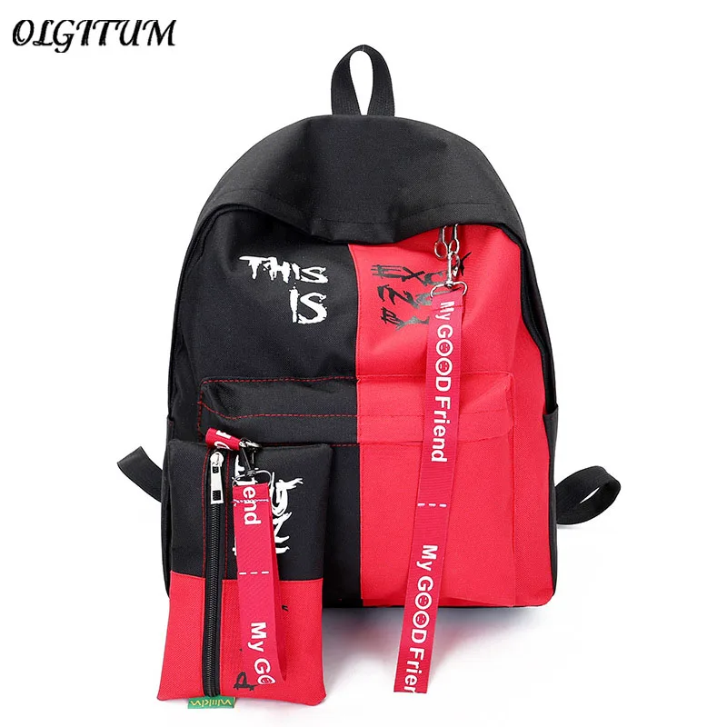 

2018 new arrive fashion Backpack female backpack Canvas design teenagers school leisure simple personality backpack