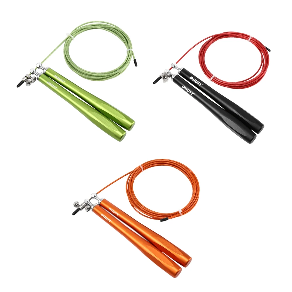 

Jump Rope Ultra-speed Ball Bearing Skipping Rope Steel Wire Adjustable Aluminium Handles for Boxing MMA Gym Fitness Training
