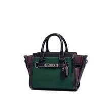 Women Contrast Color font b Handbag b font Fashion Thin Chain Shoulder Strap Green Bag Ladies