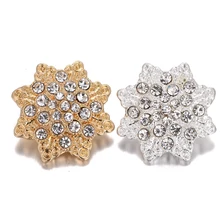 20 шт. цветок кристалл оснастки 18 мм кнопки для snap повязки fit кнопка браслеты